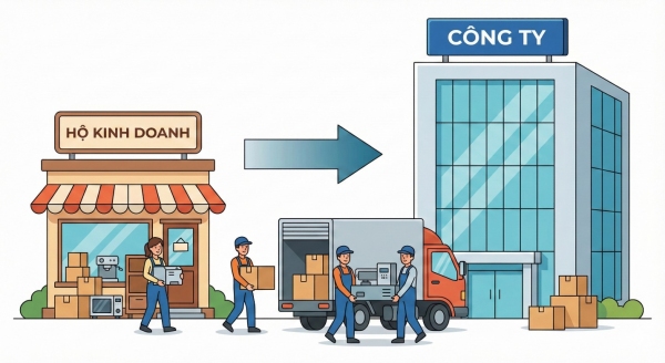 Chuyển từ hộ kinh doanh lên công ty