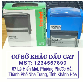 khắc dấu vuông công ty, dấu vuông hộ kinh doanh tại Nha Trang